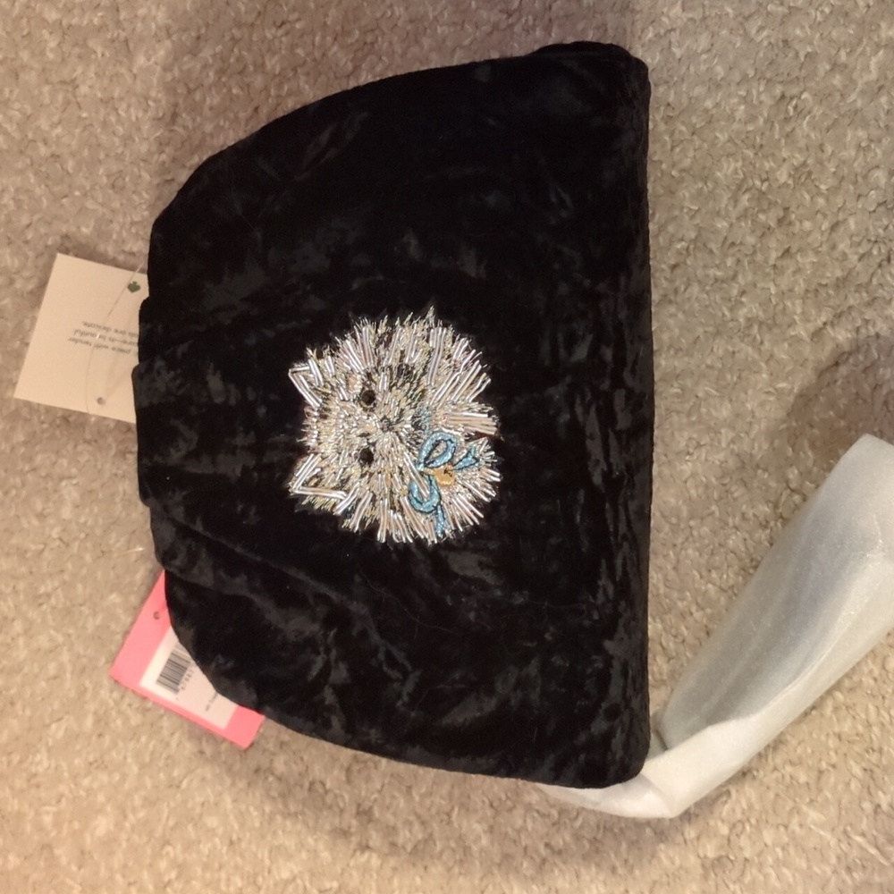 Kate Spade Party Velvet Cat Clutch